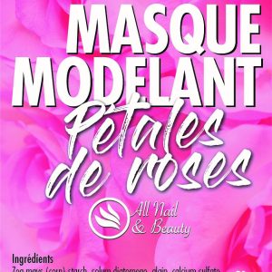 Masque modelant pétales de roses