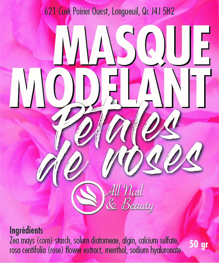 Masque modelant pétales de roses