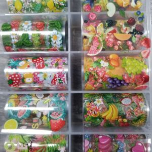 boite papier foil * motif fruit